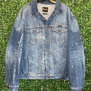 Wrangler Mens Acid Washed Jean Jacket, Size XXL!